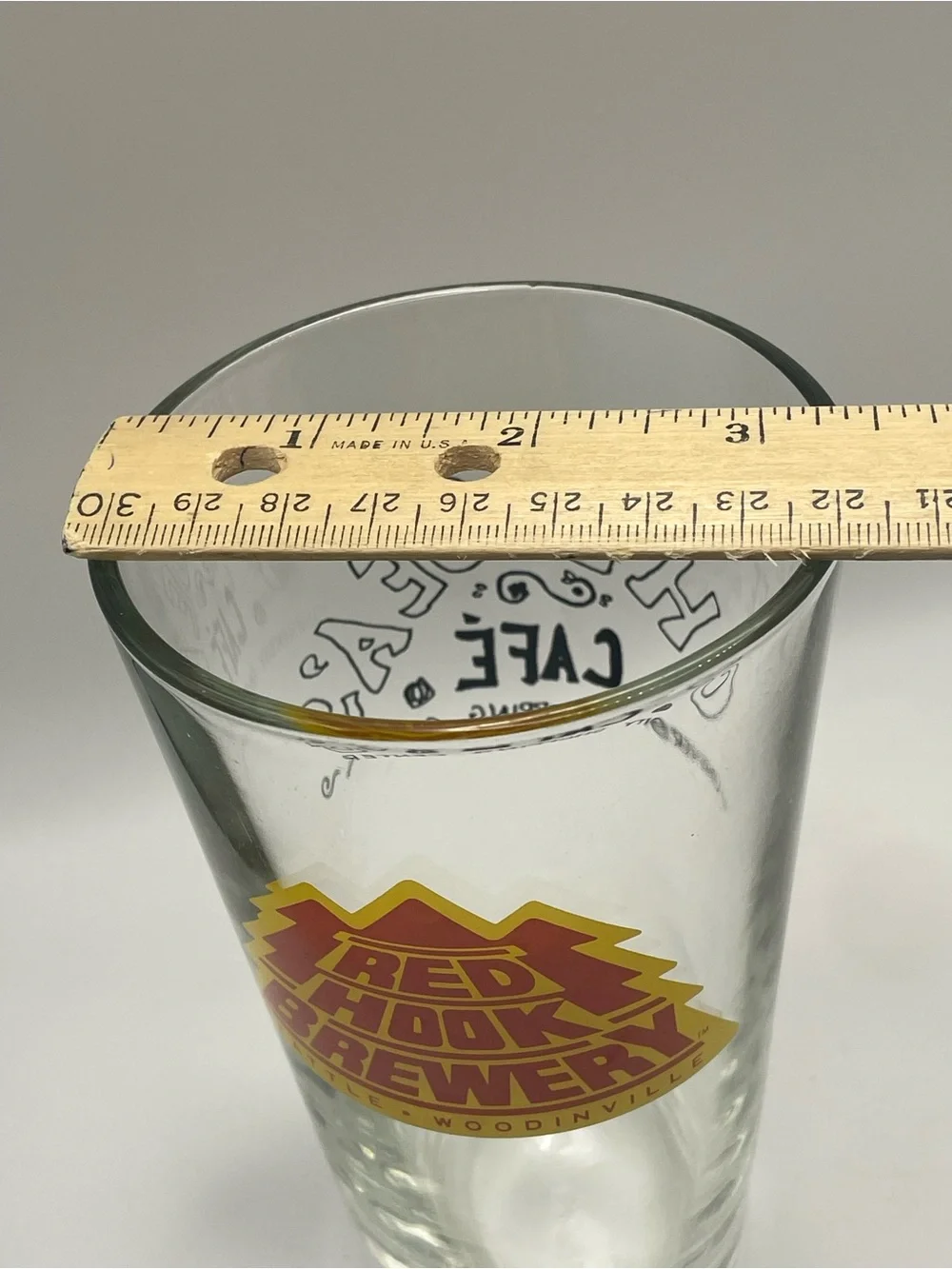 Chelsea's Cafe University Shopping Center Pint Beer Glass Red Hook Brewery Logo